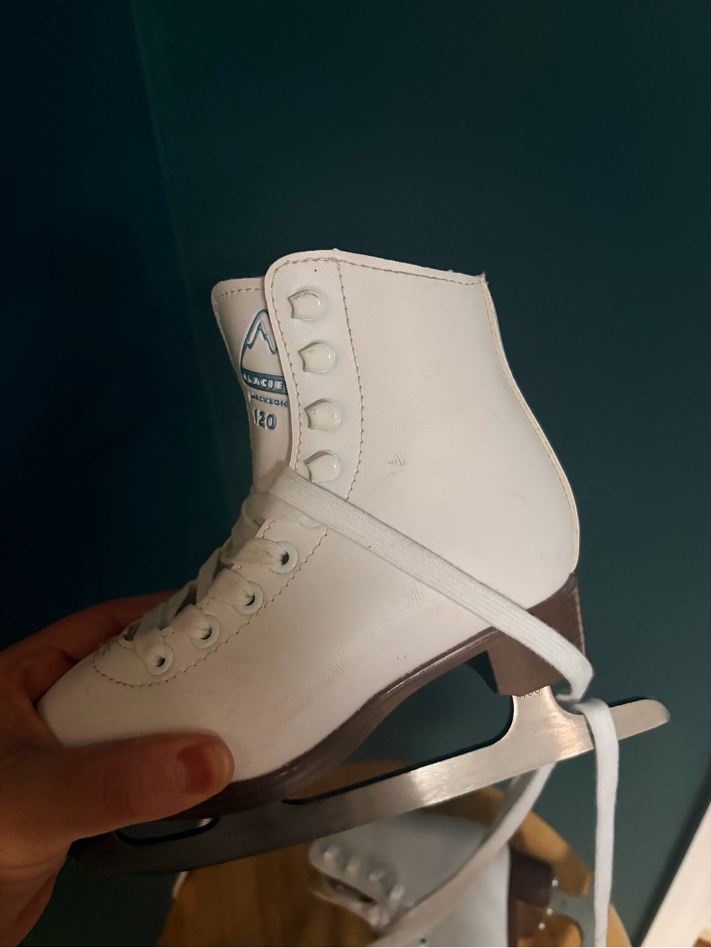 White Kids Figure Ice Skates - Classic Lace-Up